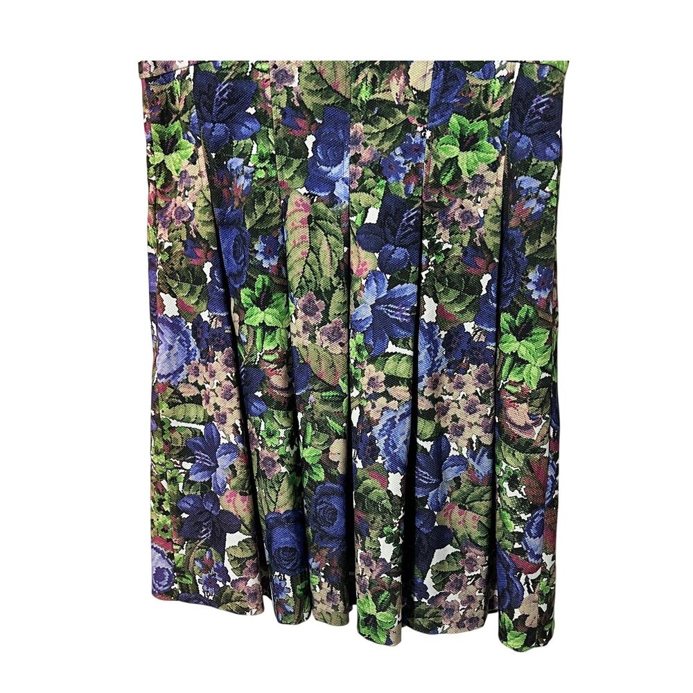 DARLING WOMENS XLARGE ALICE FLORAL FLARE OCCASION DRESS BLUE NEW - Picture 7 of 12
